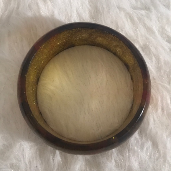 “ACRYLIC BANGLE BRACELET” Brown and Sparkly. - Picture 6 of 7